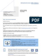 Déclaration de Votre Chiffre D'affaires: Urssaf Ile-de-France 93518 Montreuil Cedex Nous Contacter