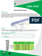 Ficha Técnica RIEL STRUT American Electric