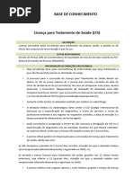 Licenca para Tratamento de Saude