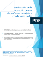 Determinación de La Ecuación de Una Circunferencia Bajo Ciertas Condiciones