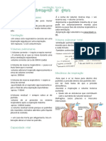 Ventilação, Troca e Transporte de Gases