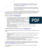 Dissertation en Français