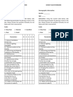 Survey Questionnaire