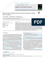 Effects of Indoor Vegetation Density On Human Well 2023 Developments in The