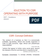 Introduction To CSR