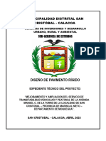 Diseño de Pavimento San Cristobal