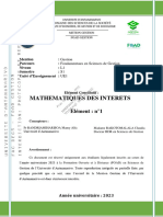 Mathematiques Des Interets 2023 L1 S1 Element N 1e