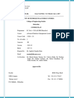 Course Plan (ADBMS)