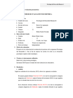 Modelo de Informe de Evaluación Psicométrica