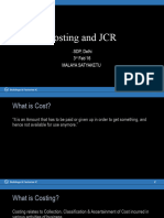 Costing and JCR: SDP, Delhi 3 Feb'16 Malaya Satyaketu