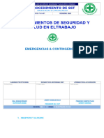 Procedimiento de SST - Emergencias - Contingencias