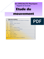 1spé-Rappel 2nd-Etude Du Mouvement