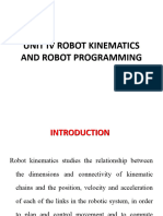 Unit IV Robot Kinematics and Robot Programming