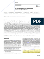 Infant Regulatory Behavior Problems During First Month of Life and Neurobehavioral Outcomes in