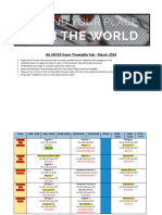 IAL MOCK Exam Timetable February 2024