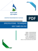 Specifications Techniques PVC