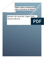 Solucion TALLER SOBRE EVALUACIÓN DE LA ATENCIÓN Y SERVICIO AL CLIENTE. AA4-EV01.