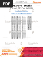 1° Simulado ENEM - 1°dia Gabarito