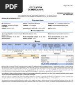 Cotización de Mercancía