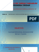 D6 - Distancias y Angulos Entre Rectas y Planos en R3