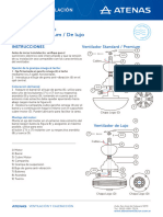 Manual Ventilador de Techo Con Tecla Inversora