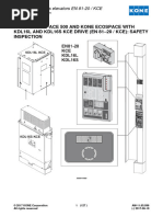 Kone Monospace 500 and Kone Ecospace With Kdl16L and Kdl16S Kce Drive (En 81 - 20 / KCE) : SAFETY Inspection