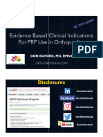 #2 PRP in Ortho Evidence Based Clinical Indications