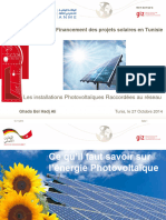 Modes de Financement Des Projets Solaires en Tunisie