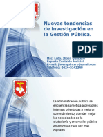 Nuevas Tendencias de Investigacion en Gestion Publica