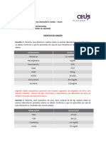 Gabarito ExerciÌ Cio Exames e Semiologia