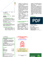 Triptico Maestría en Gestión Ambiental