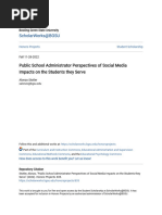 Public School Administrator Perspectives of Social Media Impacts