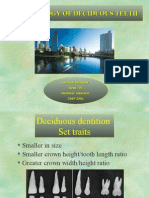 Morphology of Deciduous Dentition