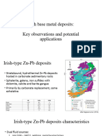 Irish Base Metal Deposits Field Trip Summary