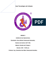 Proyecto de Investigacion, Análisis de Las Operaciones, Estudio Del Trabajo, Valenzuela Hernandez Oscar Michel.