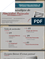 Homicidios Pasionales y Analisis Criminológico