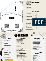 Yellow and Black Restaurant Menu