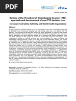 EFSA Supporting Publications - 2016 - Review of The Threshold of Toxicological Concern TTC Approach and Development of