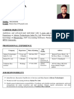 Vikas Bhatia Resume Updated On 2nd. April. 2024