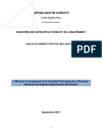 TDR de L'assistant Technique de La DG de l'ADR