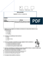 Evaluación de La Epopeya 8°