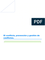 El Conflicto, Prevención y Gestión de Conflictos.