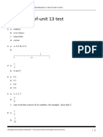 End of Unit 13 Test Answers - Year 7