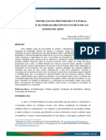 A Arte Na Construção Da Identidade Cultural: Concepções e Materiais Didáticos Favoráveis Ao Ensino de Arte