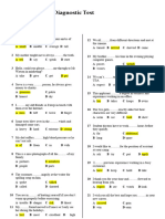 Diagnostic Test. 5 Grade.