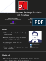 10 Years of Windows Privilege Escalation With Potatoes