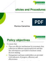 M&E Policies and Procedures Operation A Manual - Jan 2010