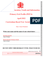 Social Studies Curriculum Based Test 2022