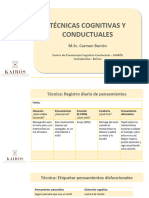 Técnicas Cognitivas y Conductuales