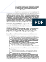 Estudo Sintético Sobre A Família Monteiro Lobo